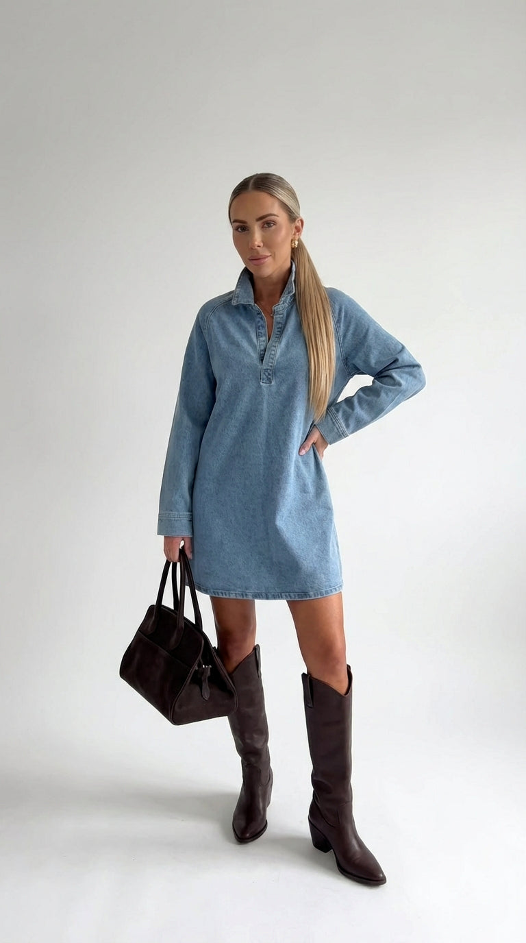 Vestido Camisero Denim