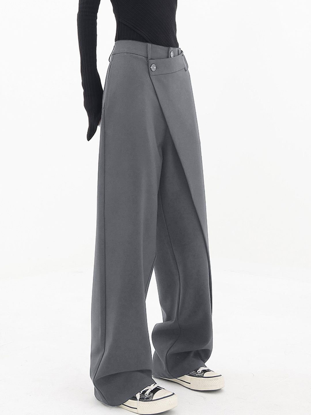 Pantalón Baggy de Corte Alto