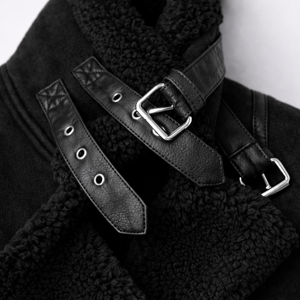 Chaqueta Estilo Aviador con Borreguito