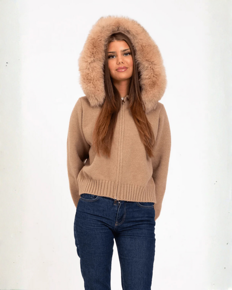 Jersey de Punto con Capucha