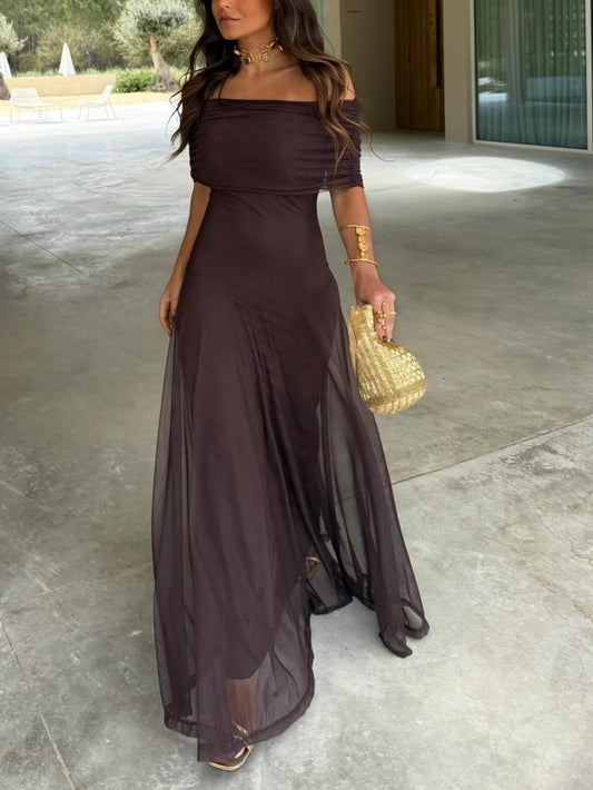 Vestido Largo Off Shoulder