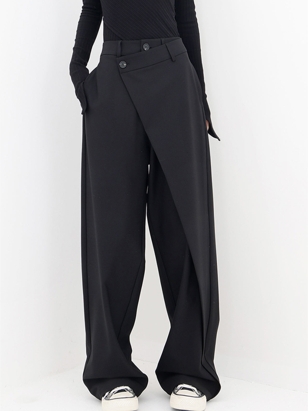 Pantalón Baggy de Corte Alto