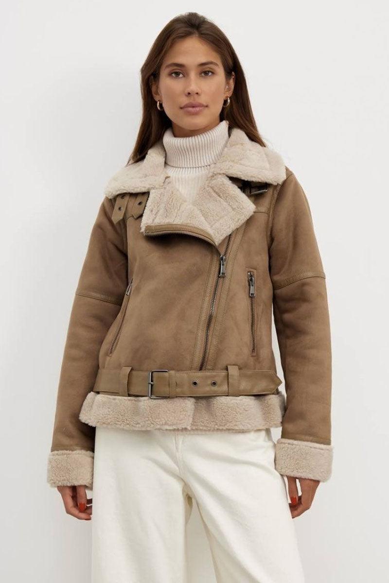 Chaqueta Estilo Aviador con Doble Forro