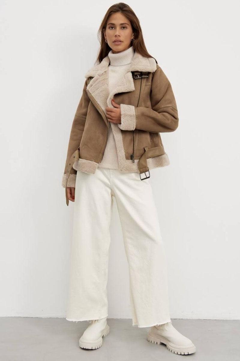 Chaqueta Estilo Aviador con Doble Forro