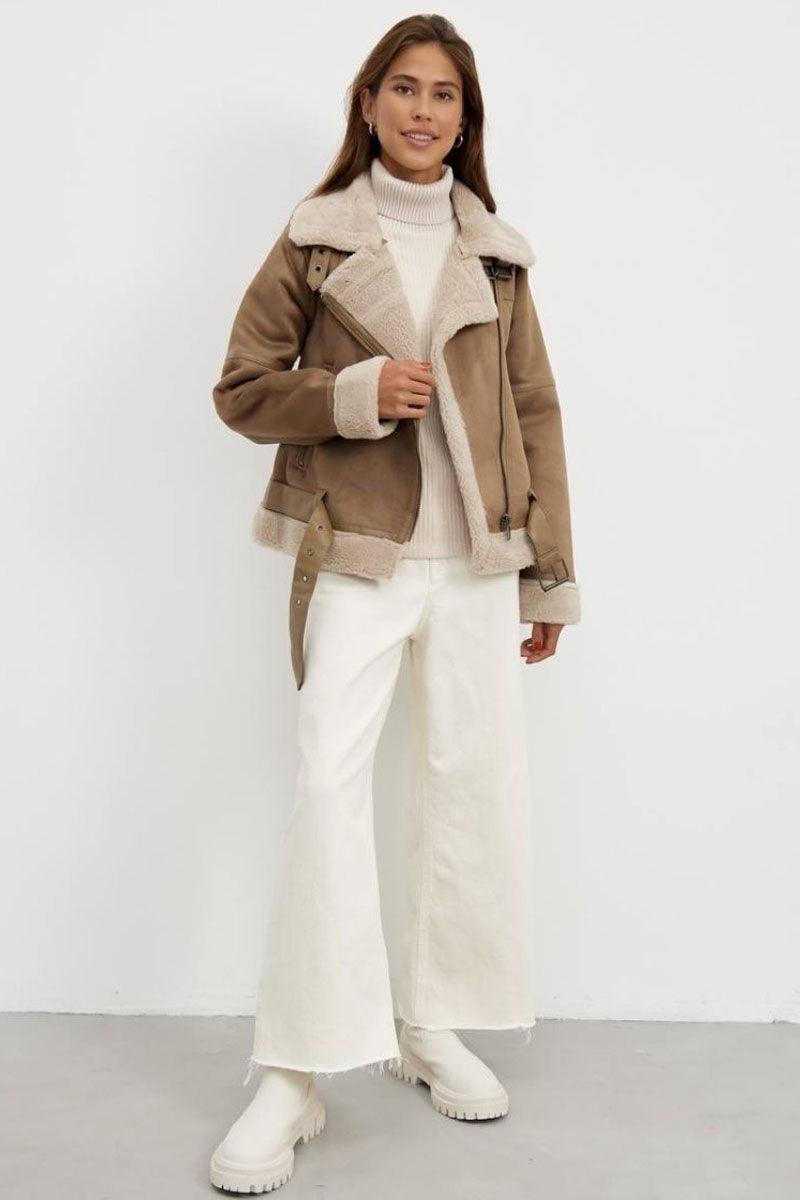 Chaqueta Estilo Aviador con Doble Forro