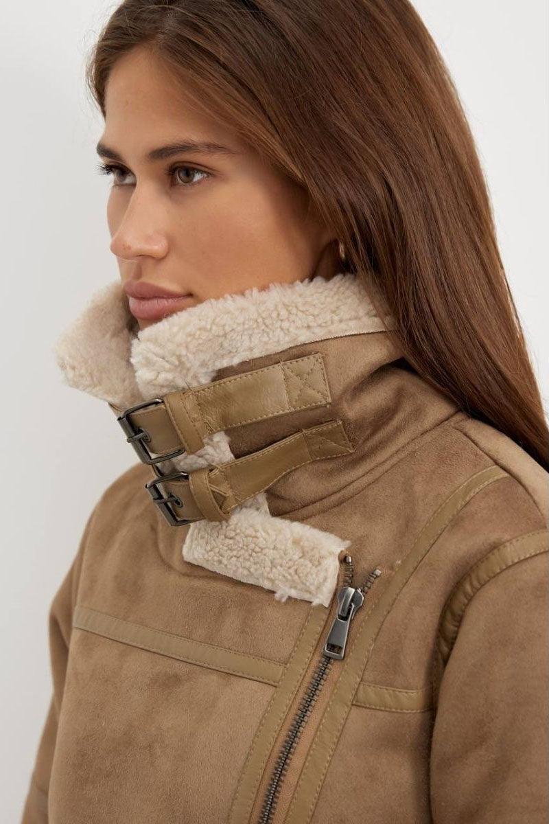Chaqueta Estilo Aviador con Doble Forro