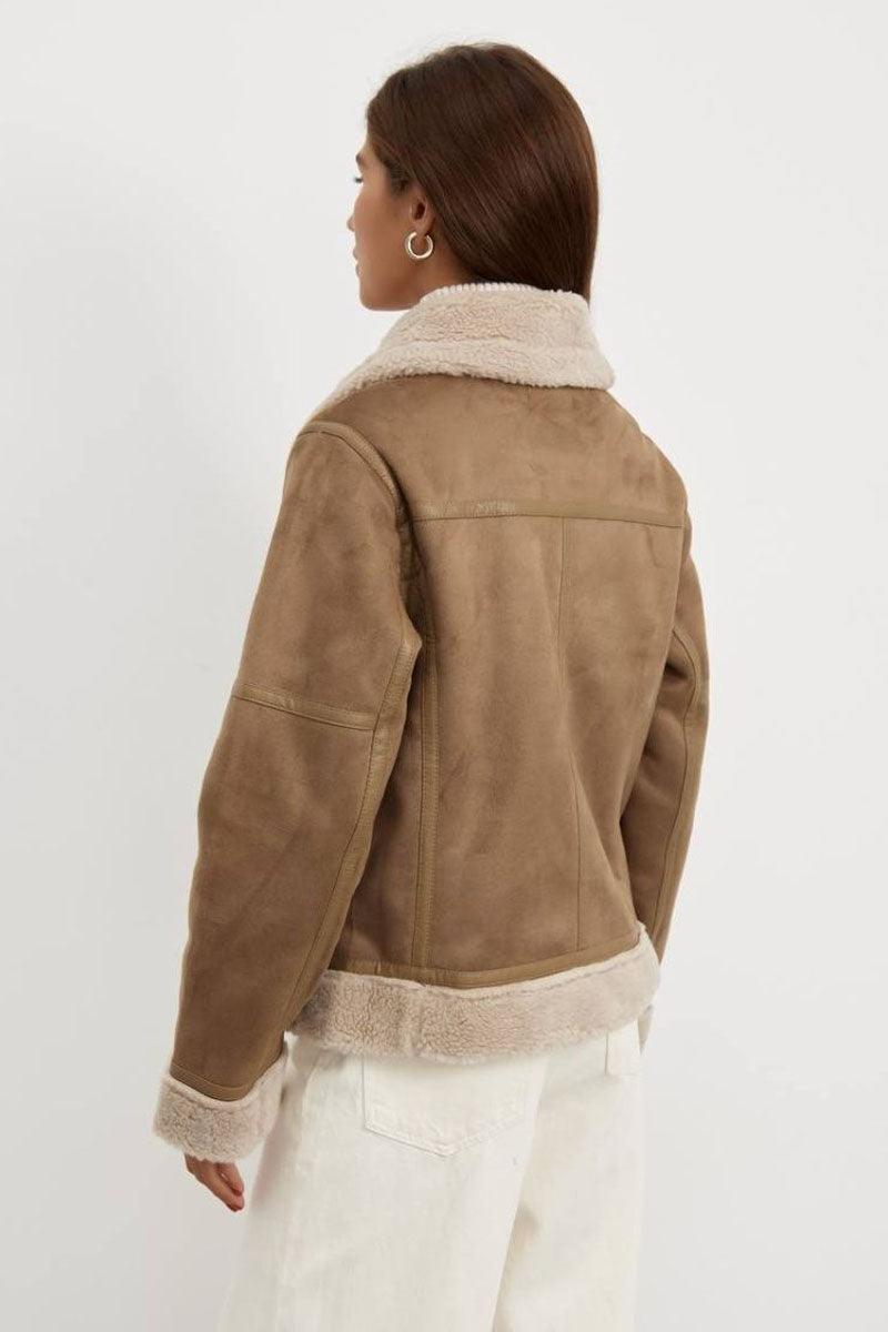 Chaqueta Estilo Aviador con Doble Forro