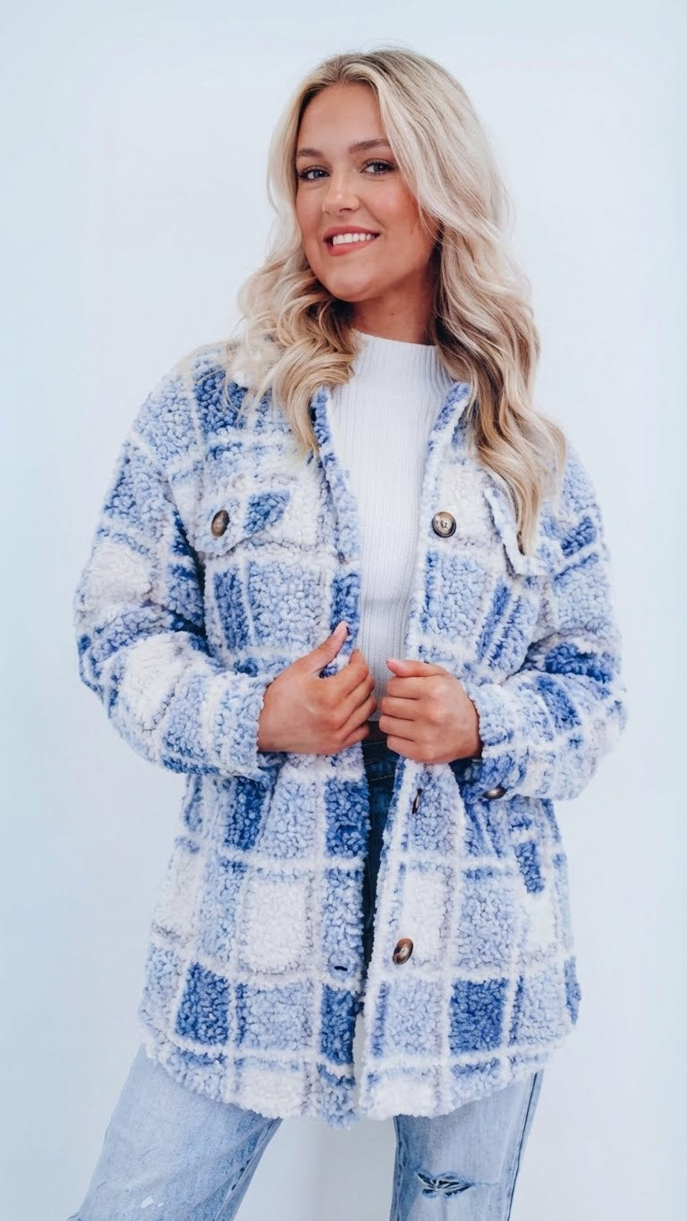 Chaqueta de Borreguito de Cuadros