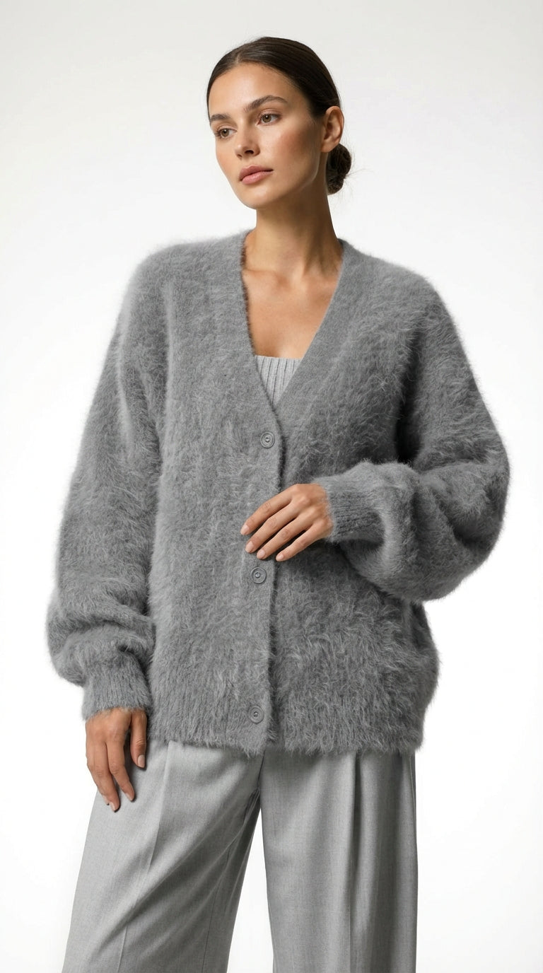 Cárdigan Suave Oversize con Botones
