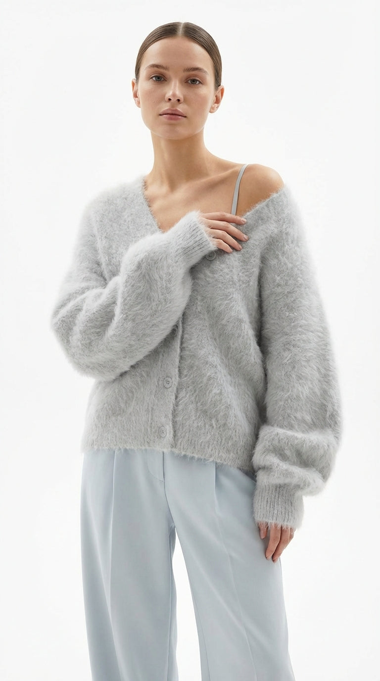 Cárdigan Suave Oversize con Botones