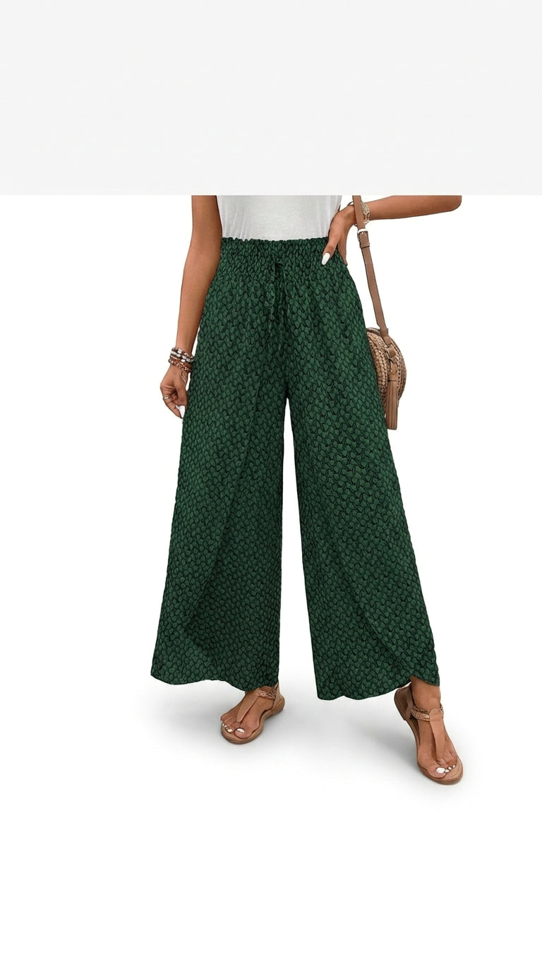 Pantalones Palazzo Estampados de Cintura Alta