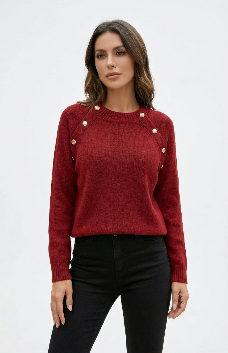 Jersey Azul Royal con Detalles de Botones