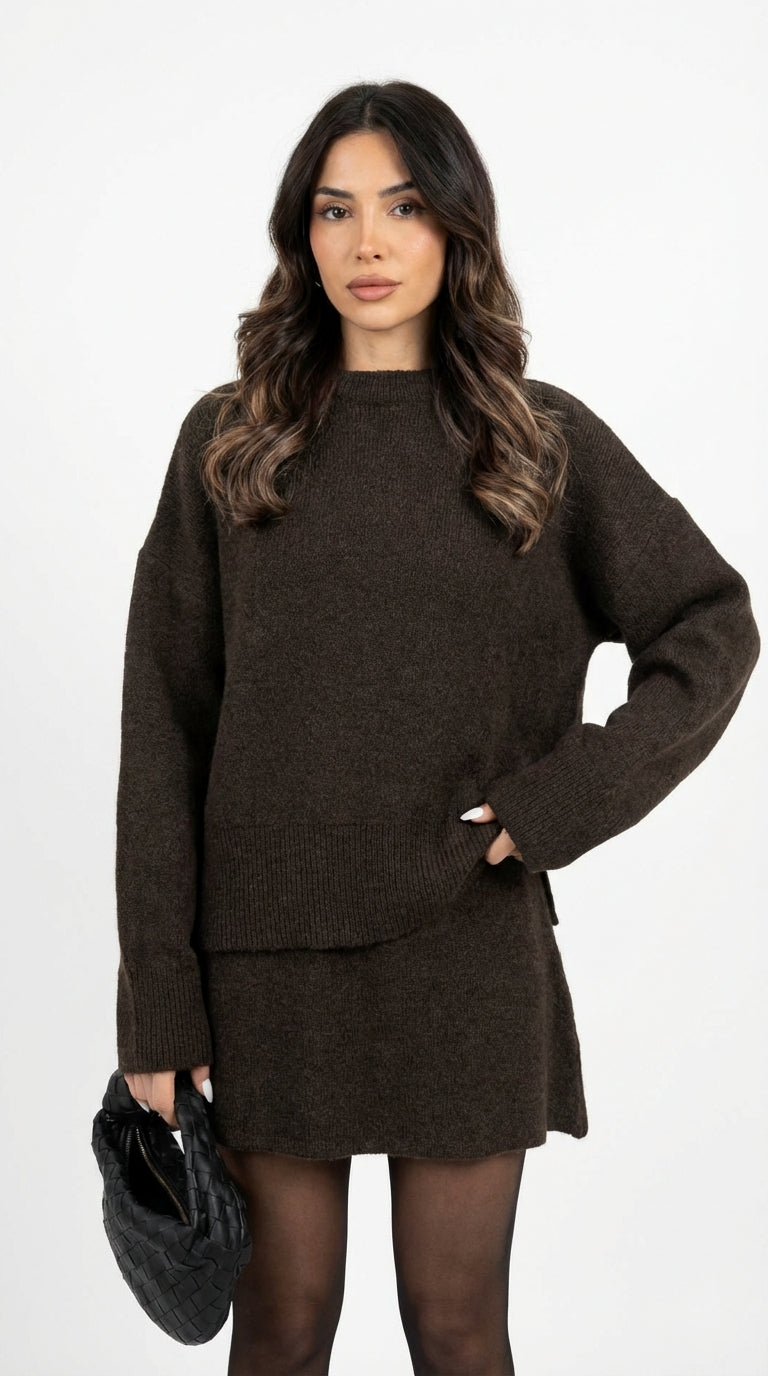 Conjunto de Punto con Falda