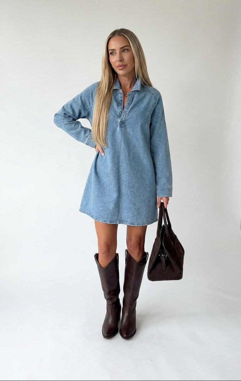 Vestido Camisero Denim