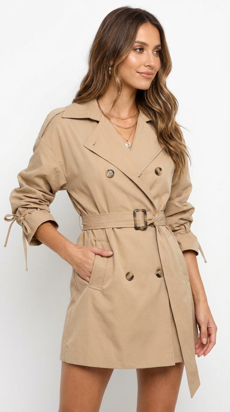 Chaqueta Trench con Cinturón