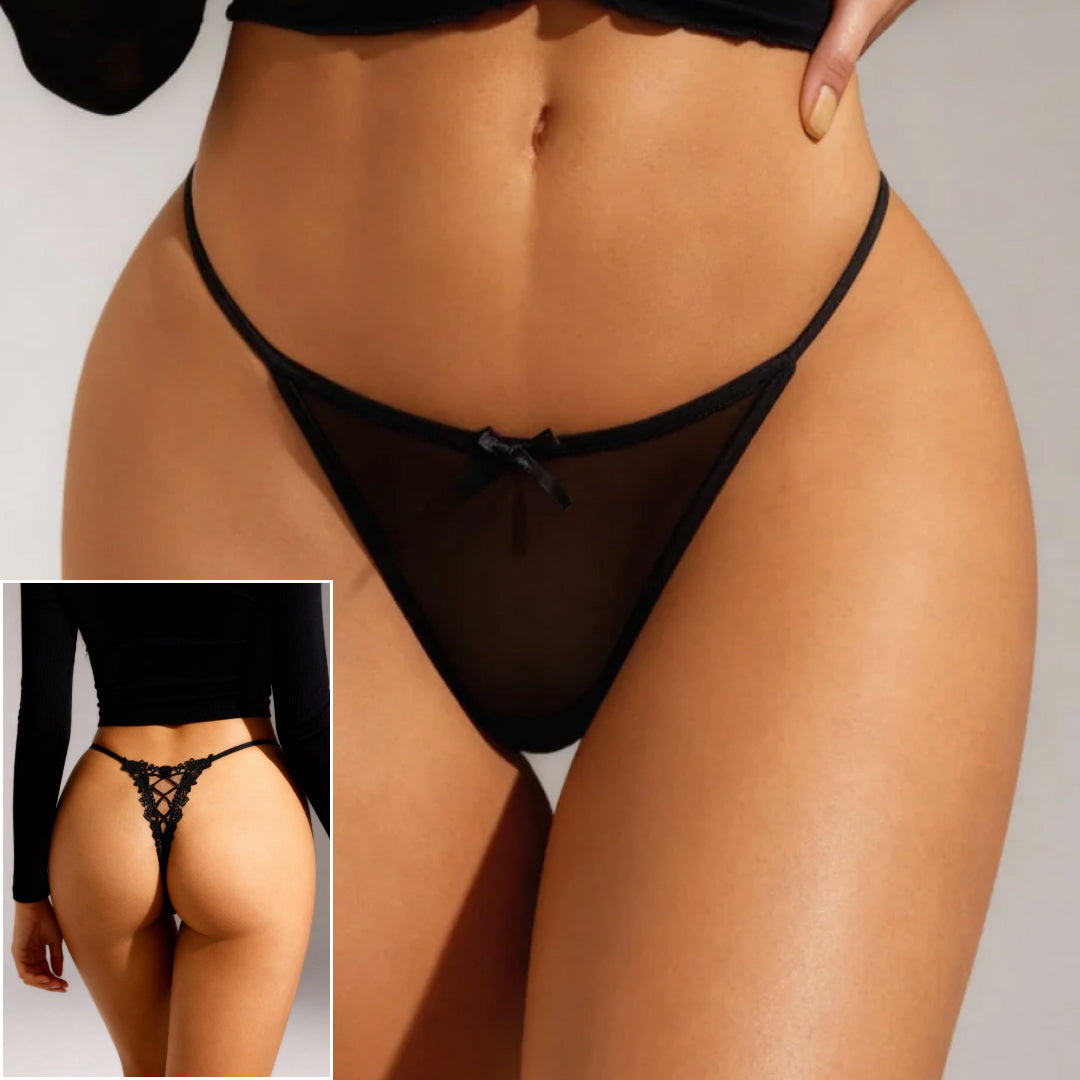 Pack de 5 Tangas Negros