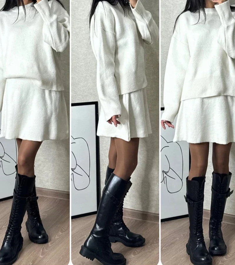 Conjunto de Punto con Falda