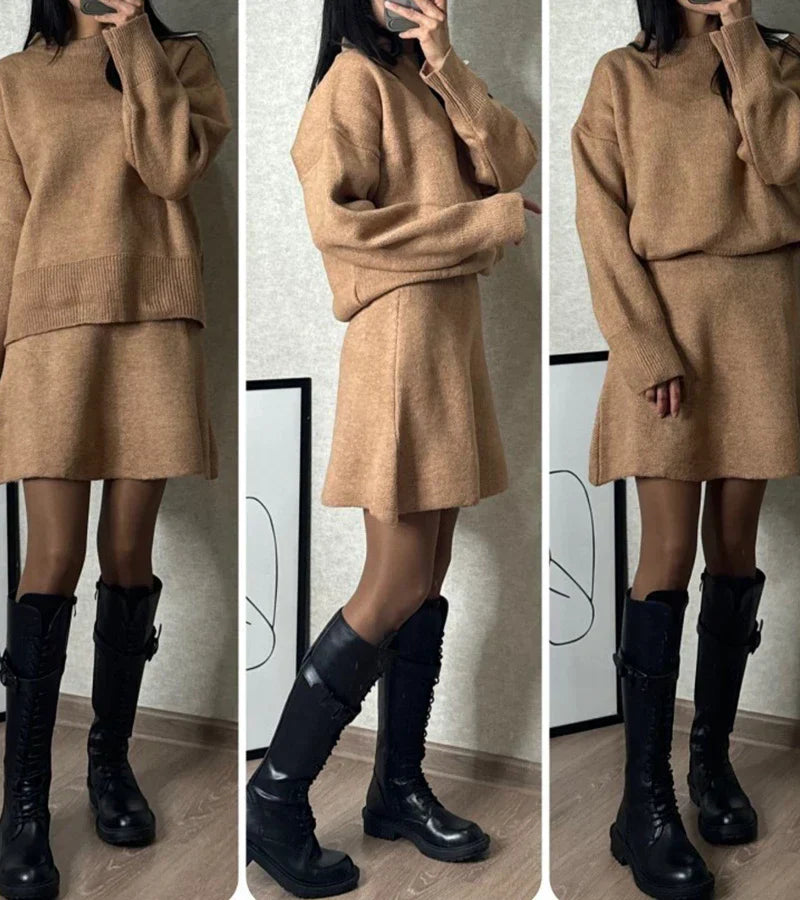 Conjunto de Punto con Falda