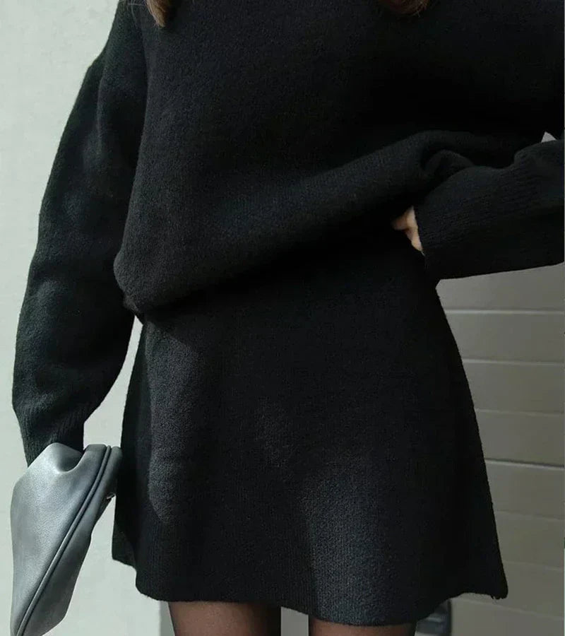 Conjunto de Punto con Falda