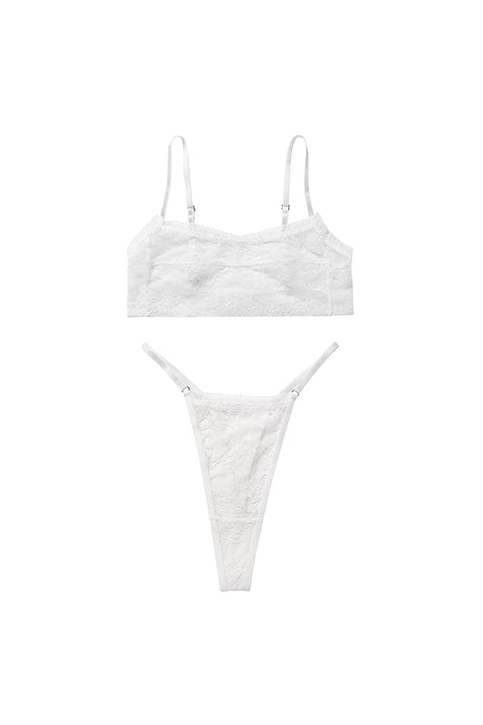 Conjunto de Lencería de Encaje Suave