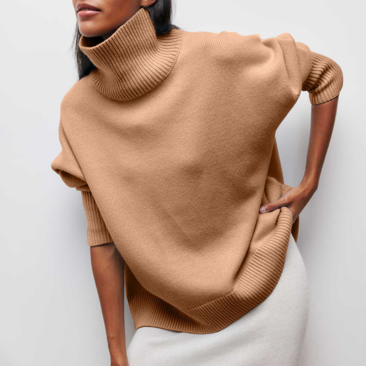 Jersey de Punto con Cuello Alto