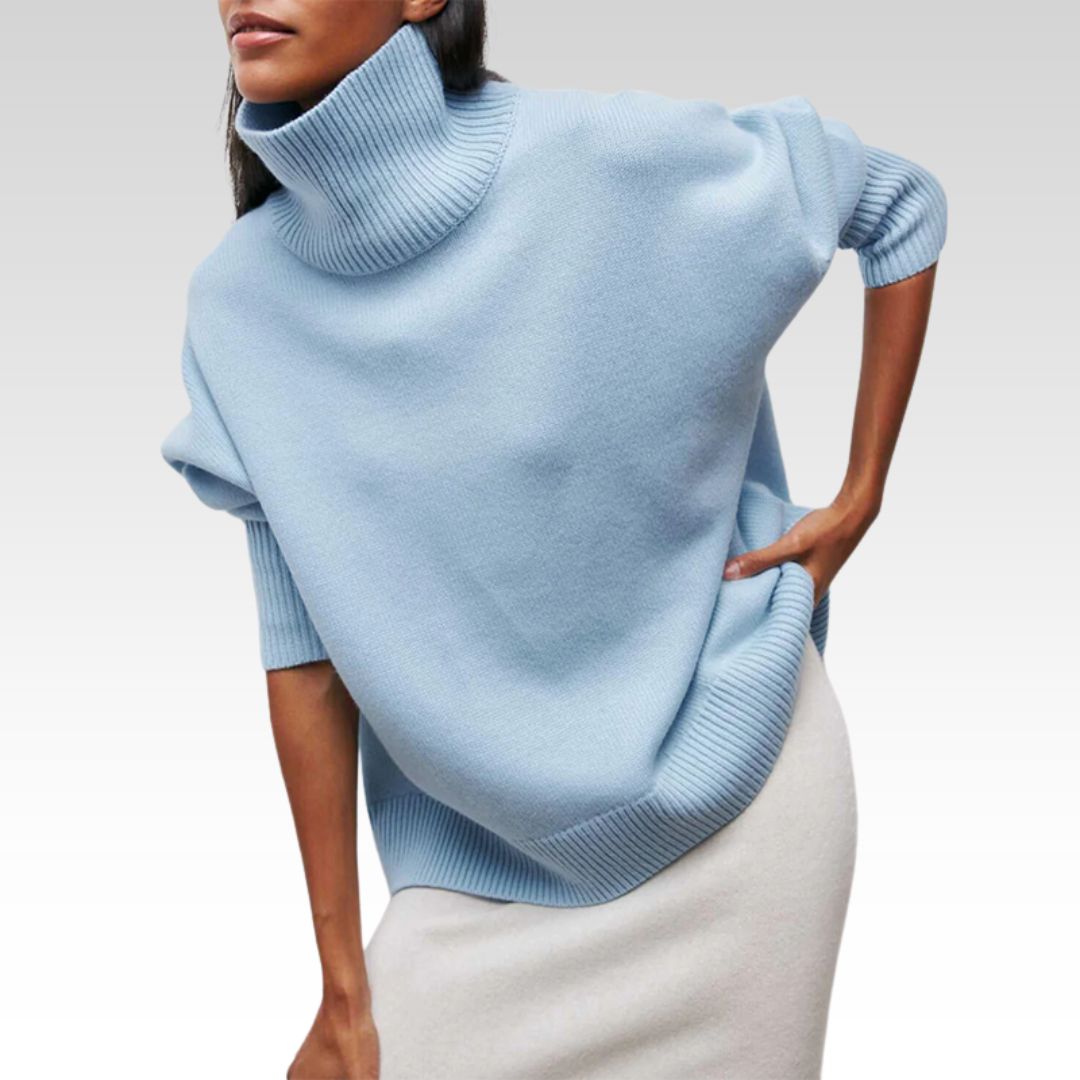 Jersey de Punto con Cuello Alto