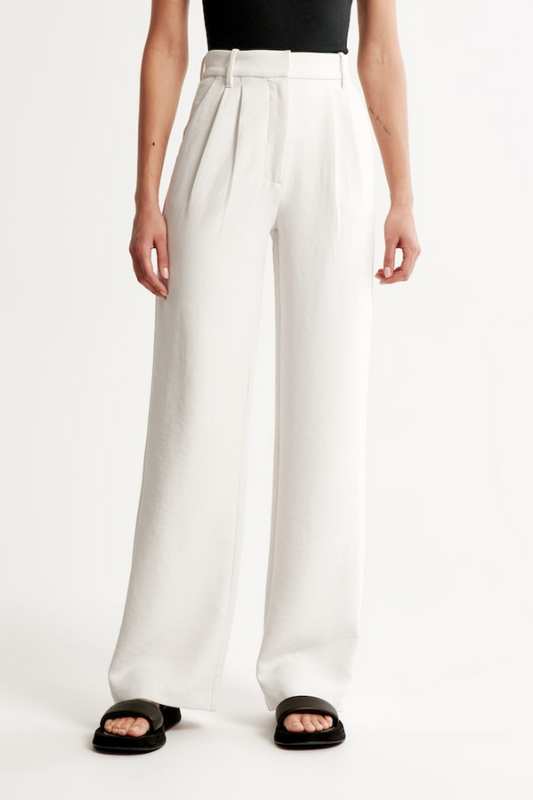 Pantalón Palazzo Blanco de Talle Alto