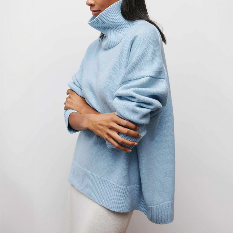 Jersey de Punto con Cuello Alto