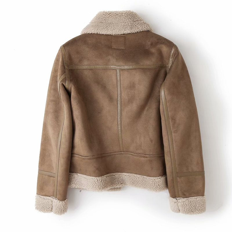 Chaqueta Estilo Aviador con Doble Forro