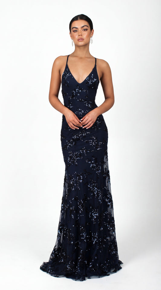 Vestido Gloria™ | Vestido Largo de Fiesta con Lentejuelas y Escote en V