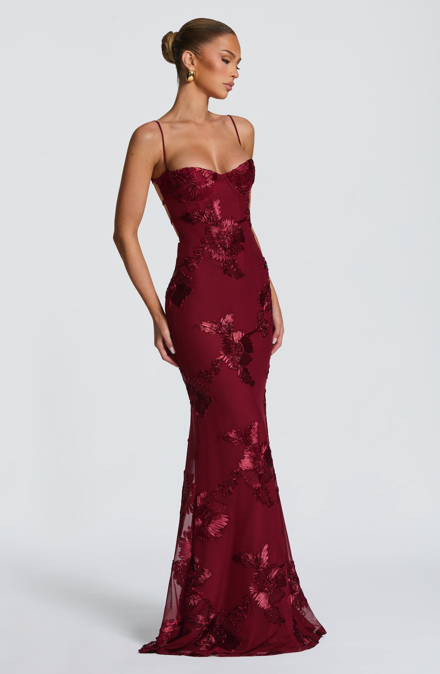 Vestido Raquel™ |  Vestido Maxi de Tirantes con Bordado Floral