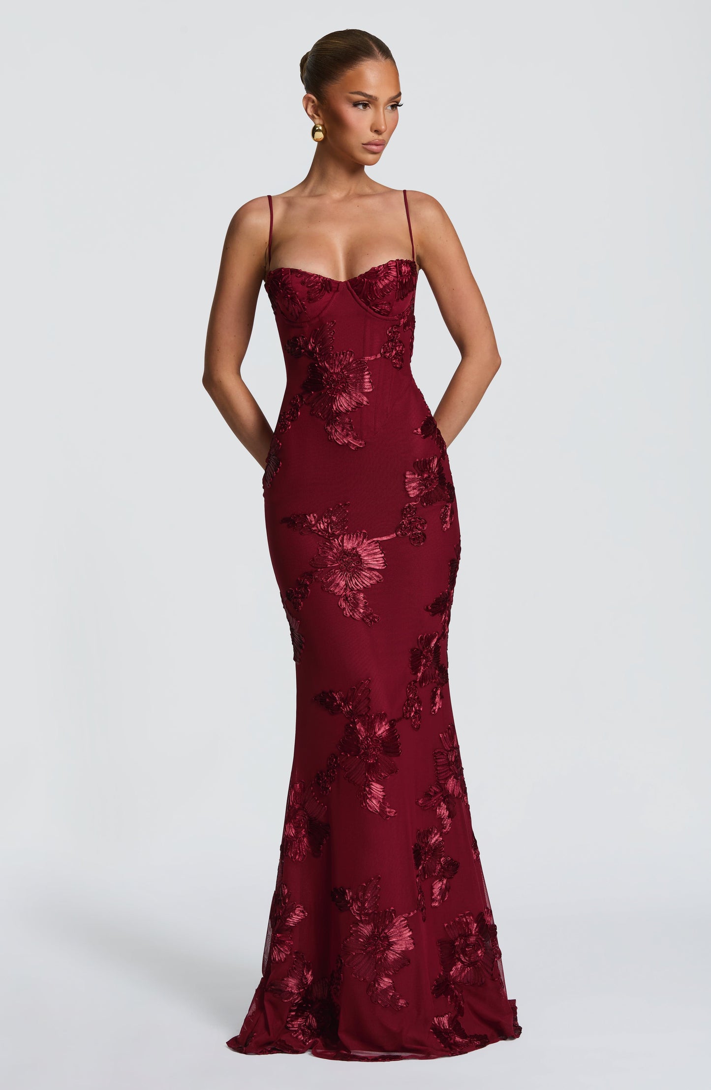 Vestido Raquel™ |  Vestido Maxi de Tirantes con Bordado Floral
