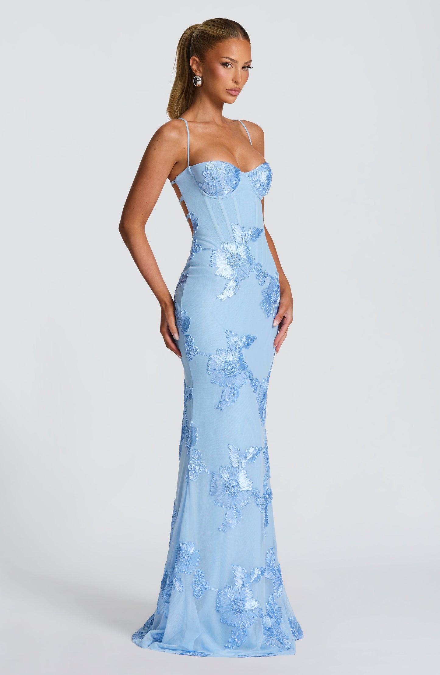Vestido Raquel™ |  Vestido Maxi de Tirantes con Bordado Floral