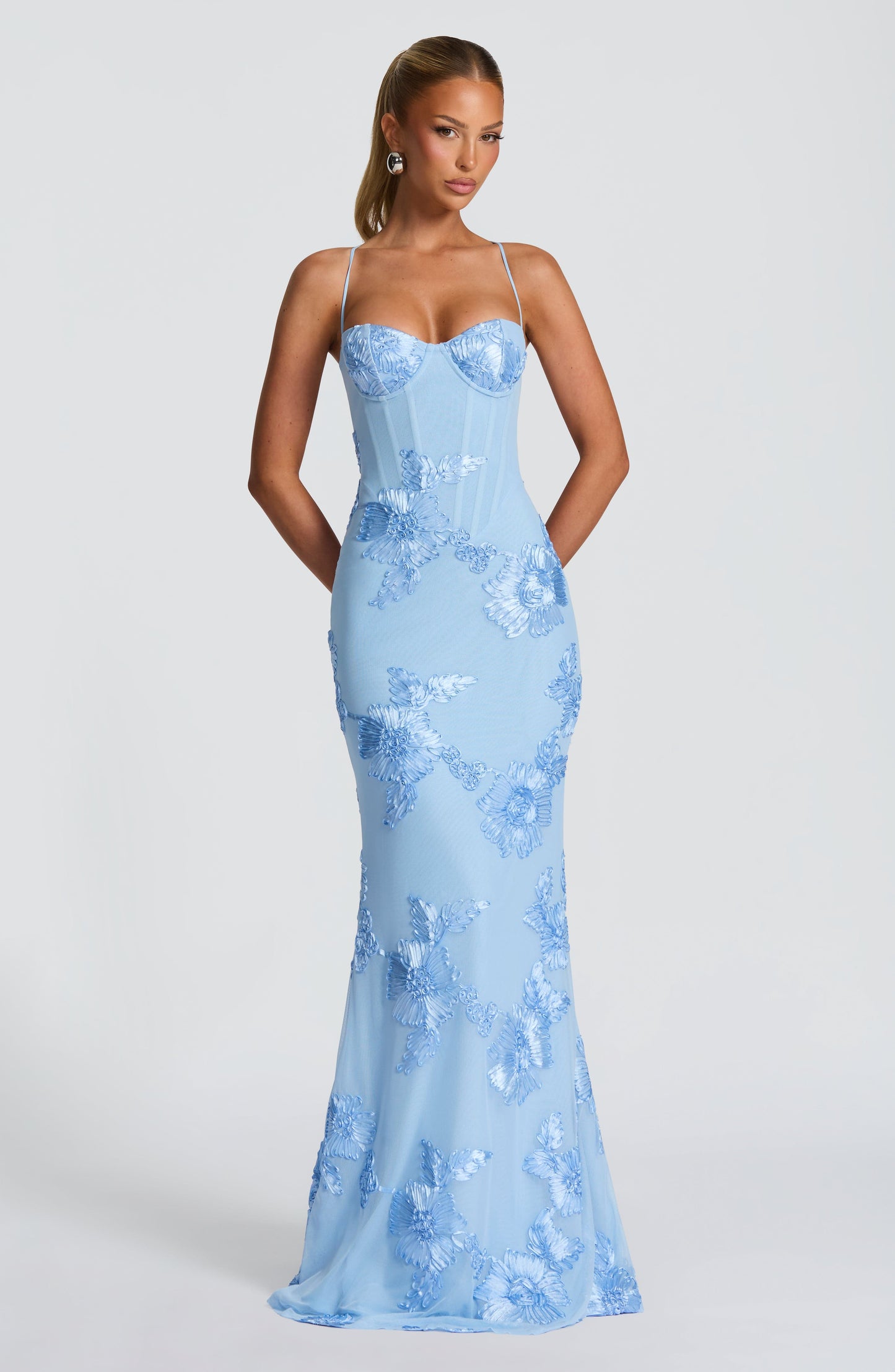 Vestido Raquel™ |  Vestido Maxi de Tirantes con Bordado Floral