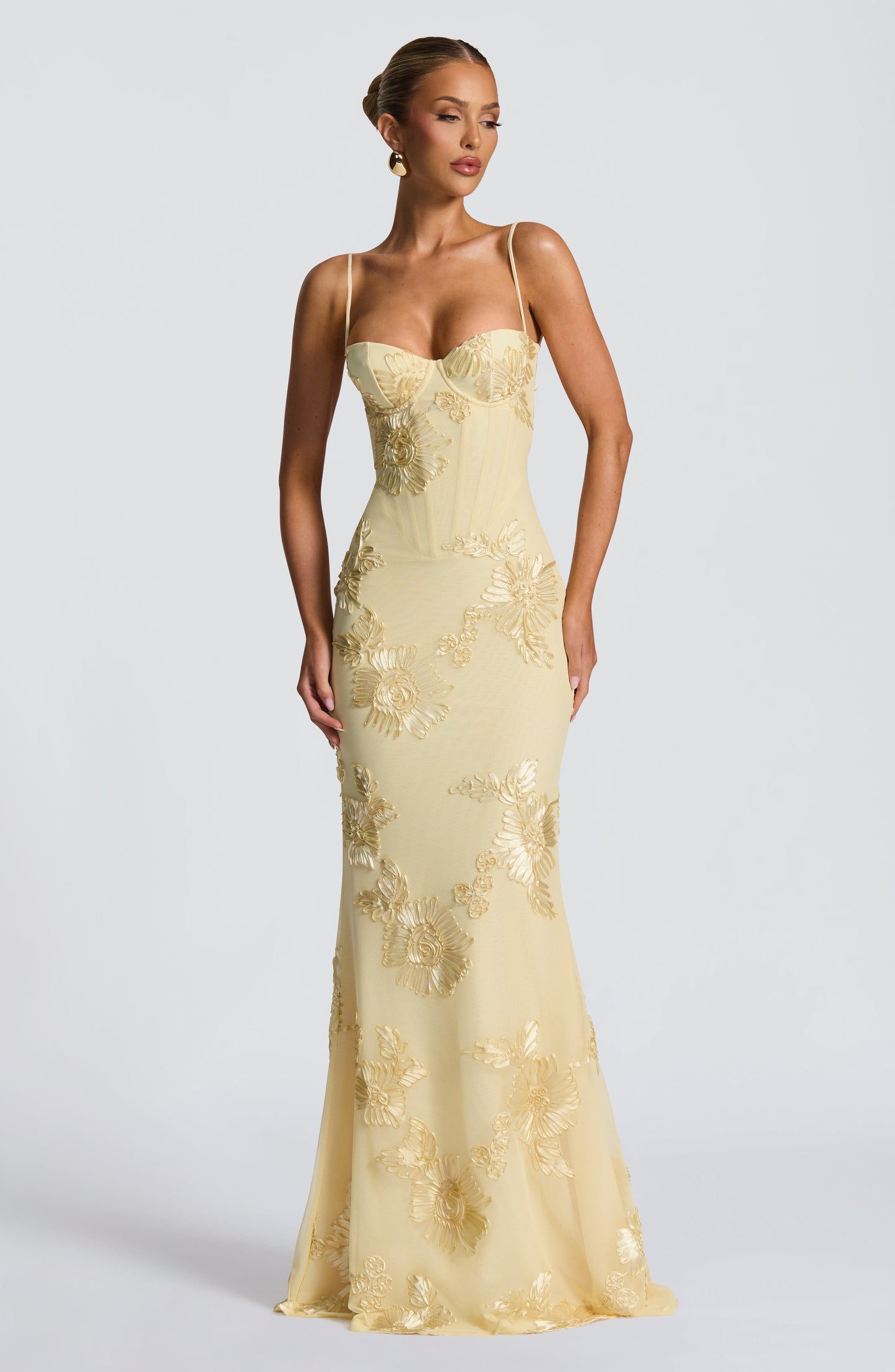 Vestido Raquel™ |  Vestido Maxi de Tirantes con Bordado Floral