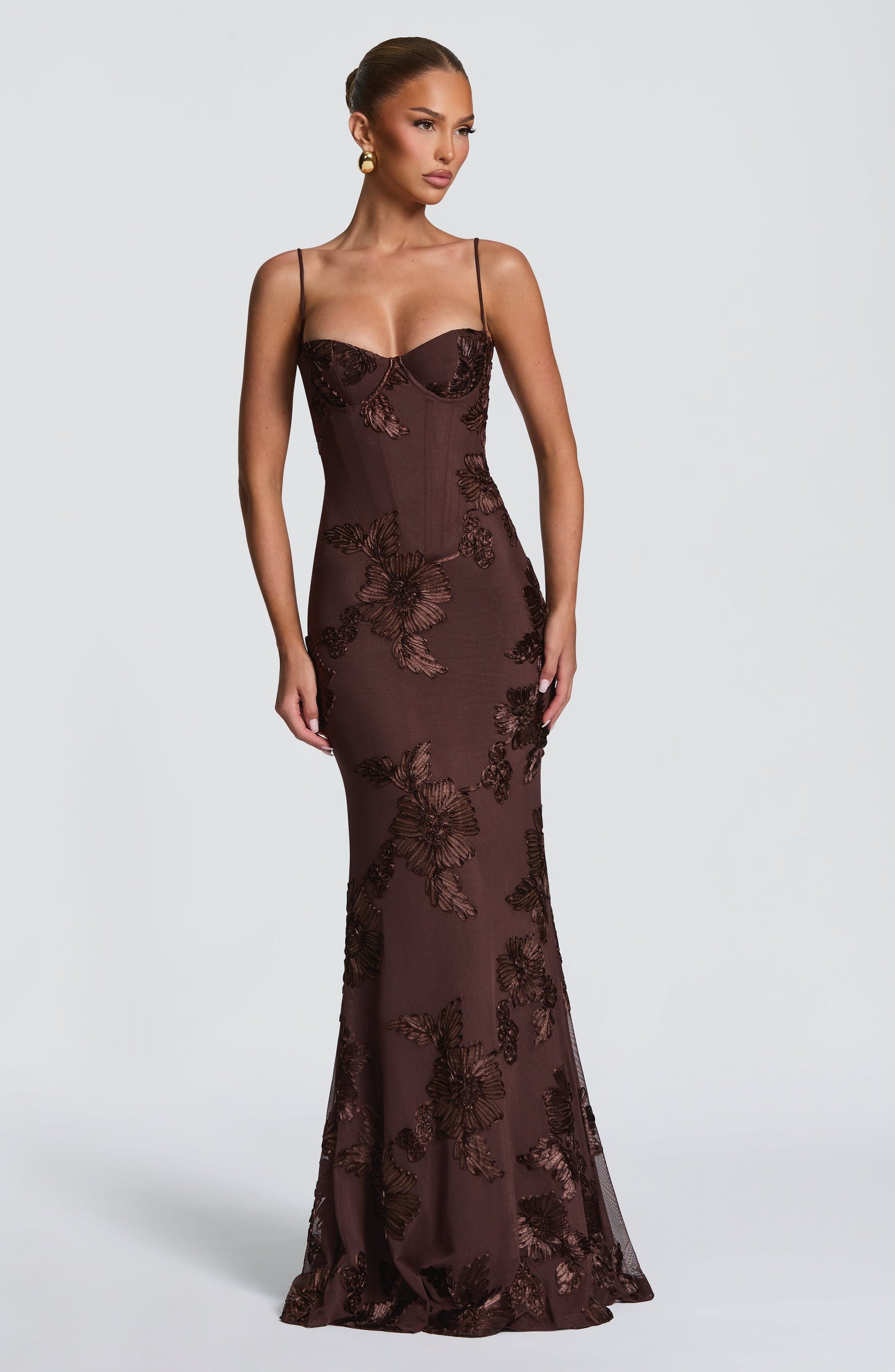 Vestido Raquel™ |  Vestido Maxi de Tirantes con Bordado Floral