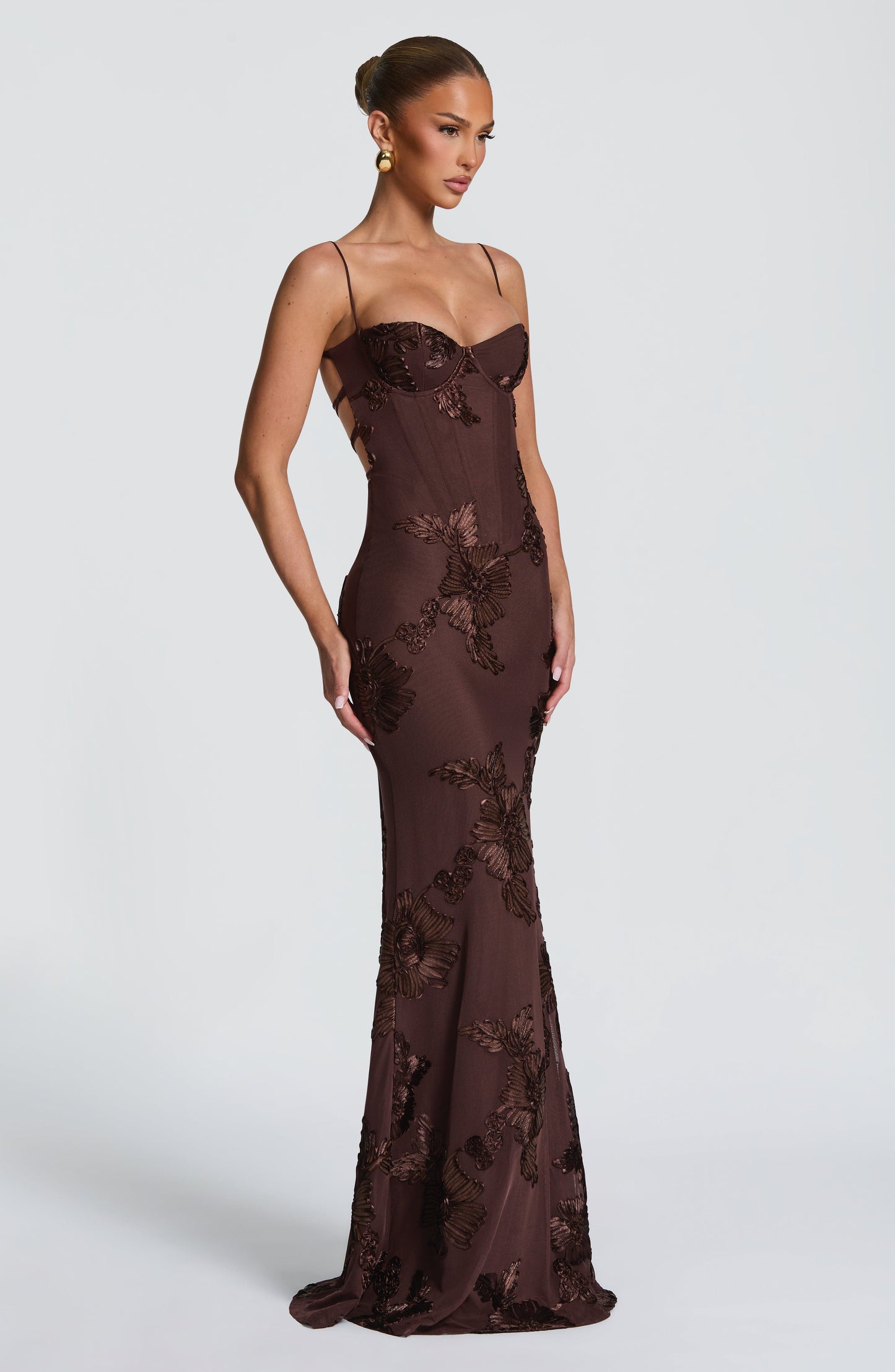 Vestido Raquel™ |  Vestido Maxi de Tirantes con Bordado Floral