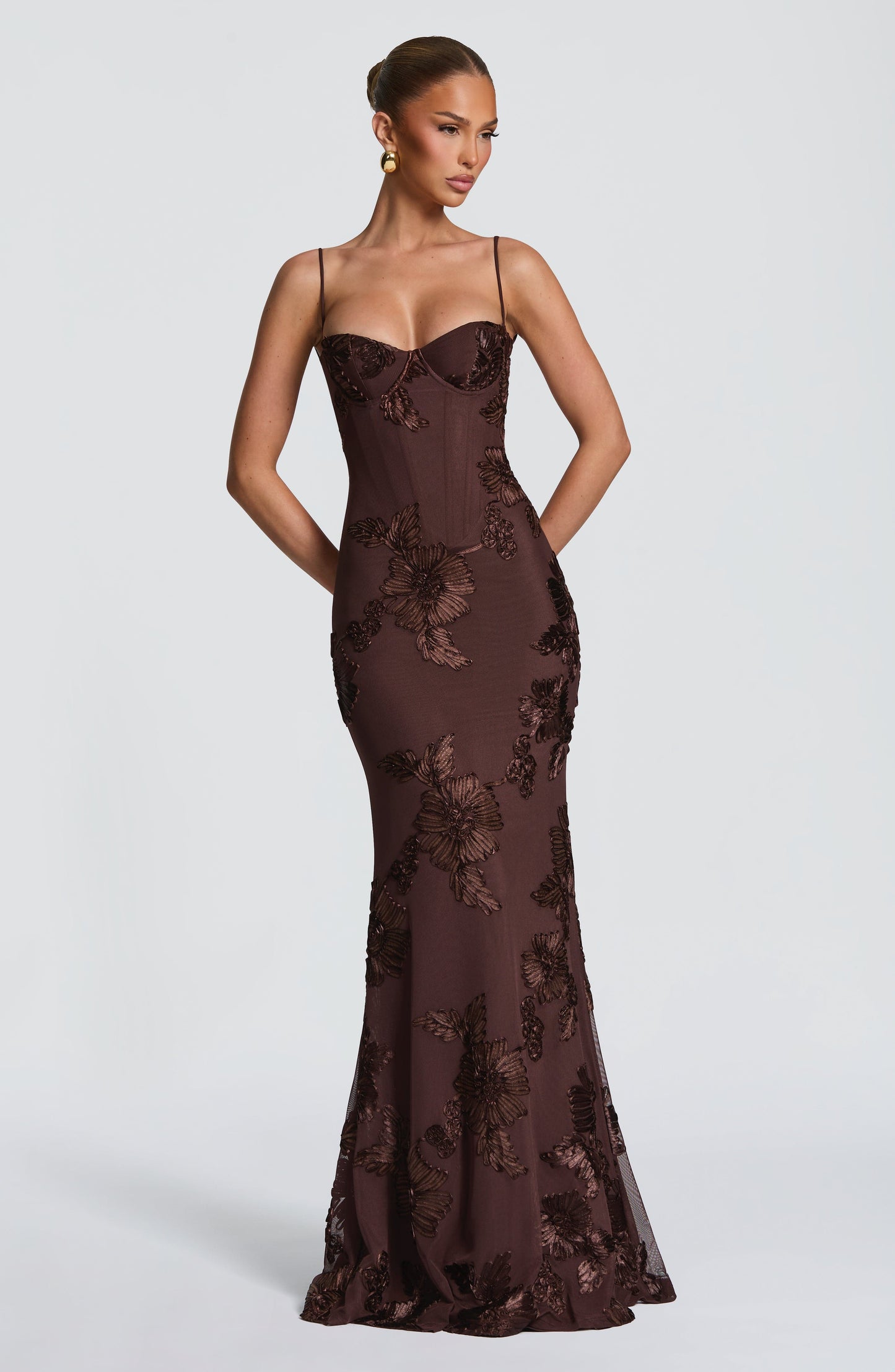 Vestido Raquel™ |  Vestido Maxi de Tirantes con Bordado Floral